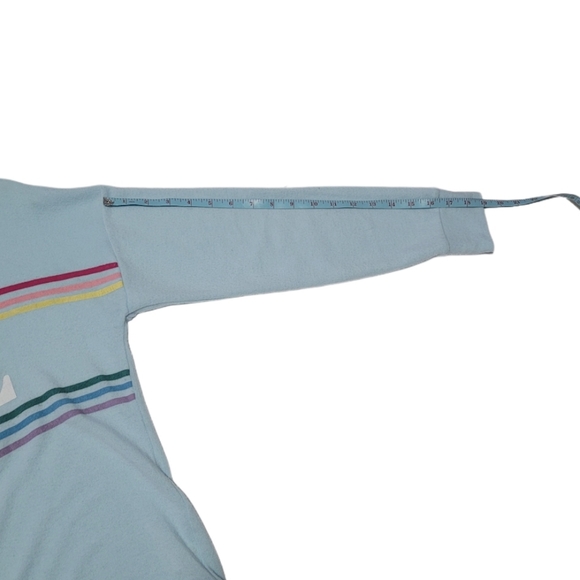 NWT PJ Salvage  Women's Size M Pullover  Long Sleeve  Graphic Sweater  Blue - Picture 3 of 4